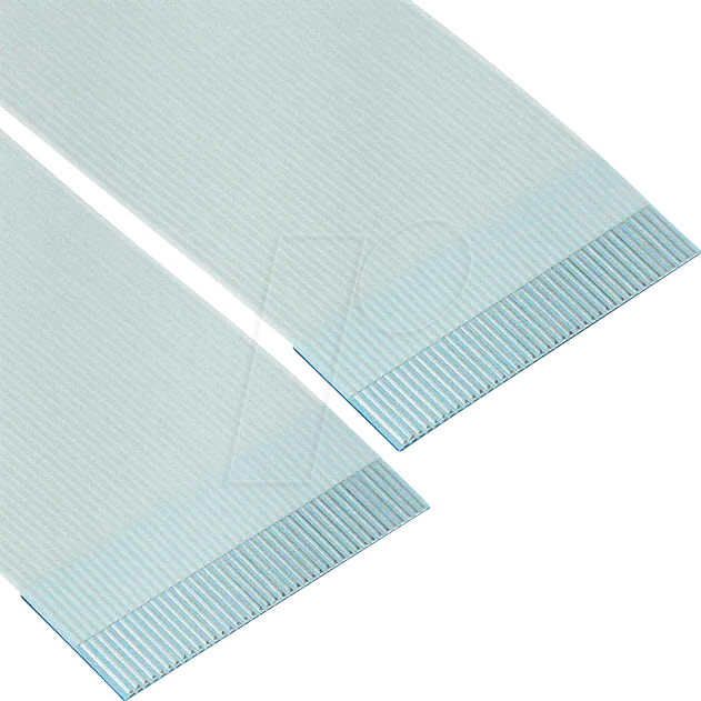 EA KF050-40 - FFC-Kabel 40-polig, Raster 0,5mm. 102mm lang, Kontakt 2 x oben von DISPLAY VISIONS