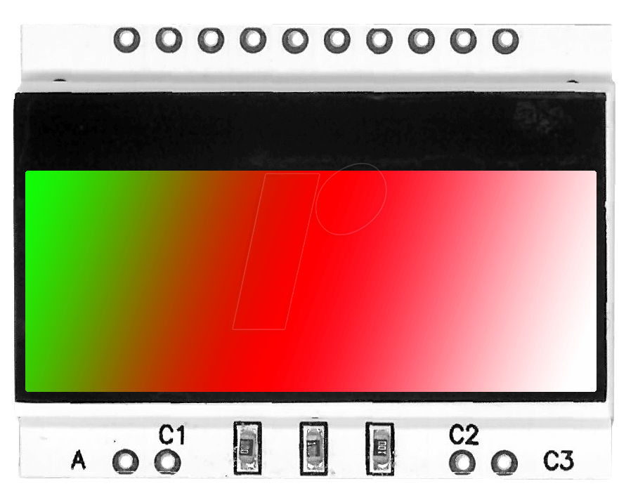 EA LED36X28-ERW - LED-Beleuchtung für EA DOGS104x, 33,5 x 12,5 mm, grün / rot / ws von DISPLAY VISIONS