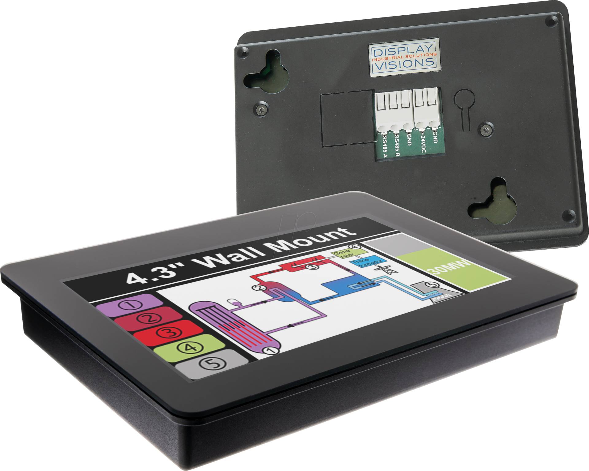 EA PLCS43-DS - 4,3''-Satellit-Touch-Panel für EA PLC von DISPLAY VISIONS