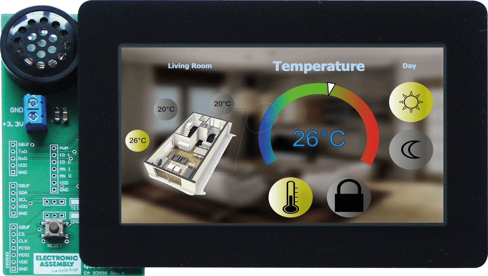 EA QUICKUNITFT05 - Starterkit Multi-TFT-Display 5'', PCAP-Touch von DISPLAY VISIONS