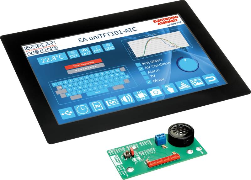 EA QUICKUNITFT10 - Starterkit Multi-TFT-Display 10,1'' Zoll, PCAP-Touch von DISPLAY VISIONS
