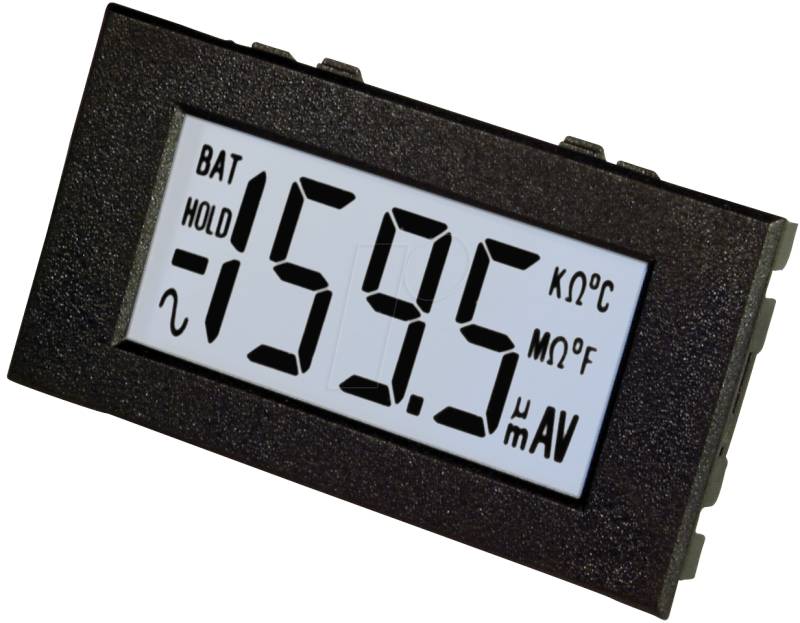 EA VK1000 - LCD-Einbaumodul, 3-1/2 stellig, Mini-DVM von DISPLAY VISIONS