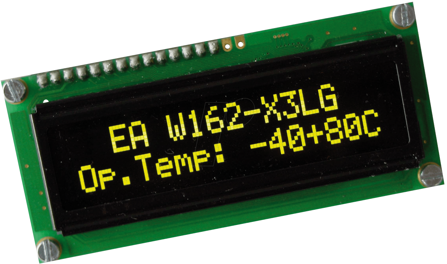 EA W162-X3LG - Display OLED, 2x16, 80x36mm, gelb von DISPLAY VISIONS