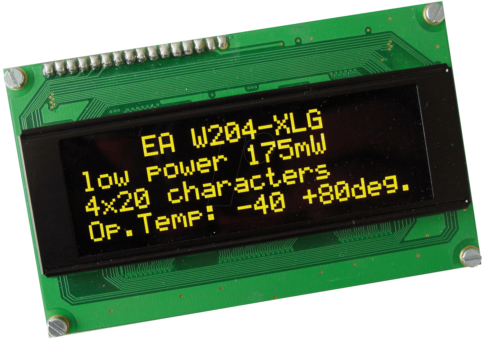 EA W204-XLG - Display OLED, 4x20, 98x60mm, gelb von DISPLAY VISIONS