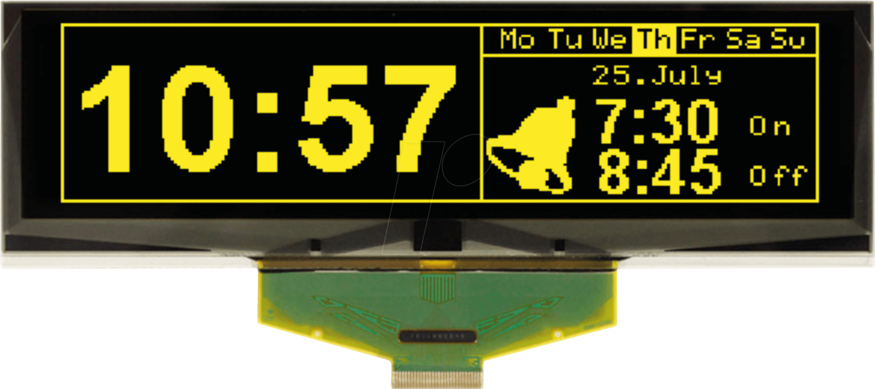 EA W256064-XGLG - Grafik-OLED, 5,5 Zoll, 146x45mm, 256x64 Dot, gelb von DISPLAY VISIONS
