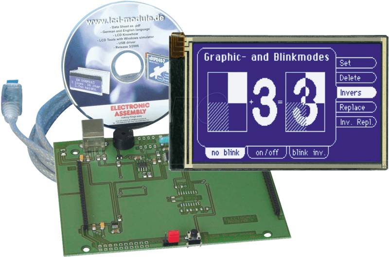 EAKIT EDIP240J - Starterkit mit eDIP240J LCD, touch von DISPLAY VISIONS