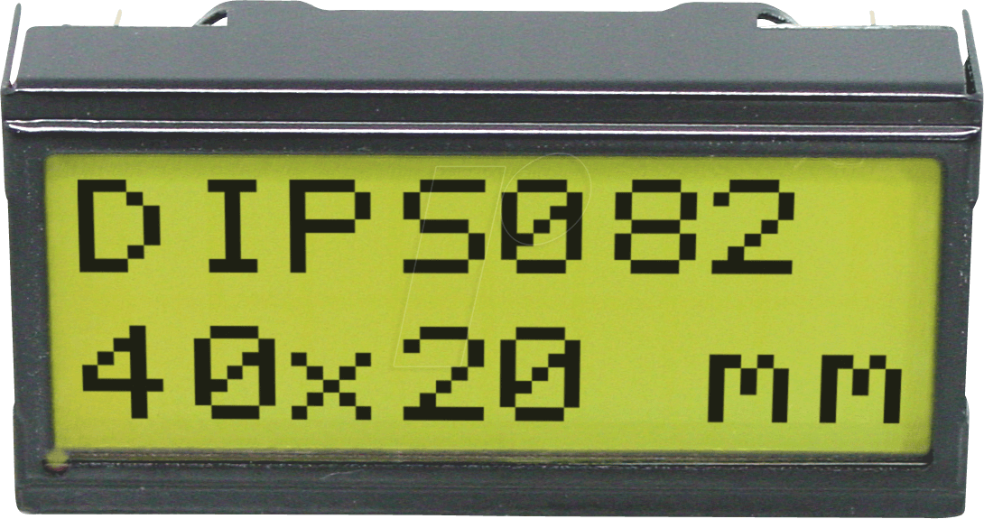 LCD 082 DIP - LCD DIP-Modul, Dotmatrix, 2x8 Zeichen, grün von DISPLAY VISIONS