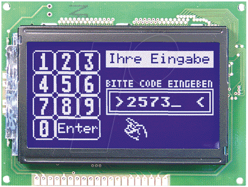 LCD 128X064 BL - LCD-Grafikdisplay, 128x64 Pixel, bl/ws, m.Bel. von DISPLAY VISIONS