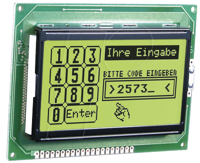 LCD-128X64GN AC - LCD-Grafikdisplay, 128x64 Pixel, ge/gn, m.Bel. von DISPLAY VISIONS