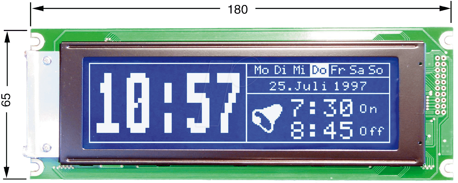 LCD 240X064 BL - LCD-Grafikdisplay, 240x64 Pixel, bl/ws, m.Bel. von DISPLAY VISIONS