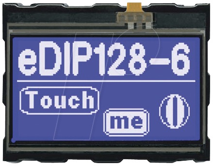LCD EDIP128B6LW - LCD-Display, 128 x 64 Pixel, blau negativ, weiss von DISPLAY VISIONS