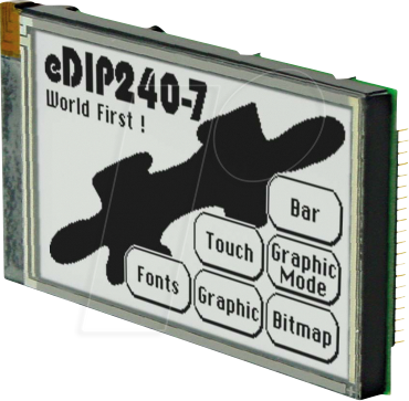 LCD EDIP240J7LW - LCD-Display, 240x128 Pixel, sw-ws positiv von DISPLAY VISIONS