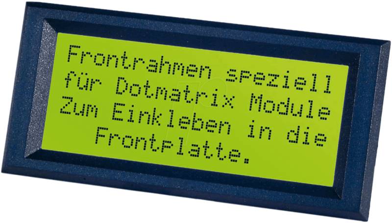 LCD FRONT 17 - LCD-RAHMEN, schwarz, 74 x 44,7 mm von DISPLAY VISIONS