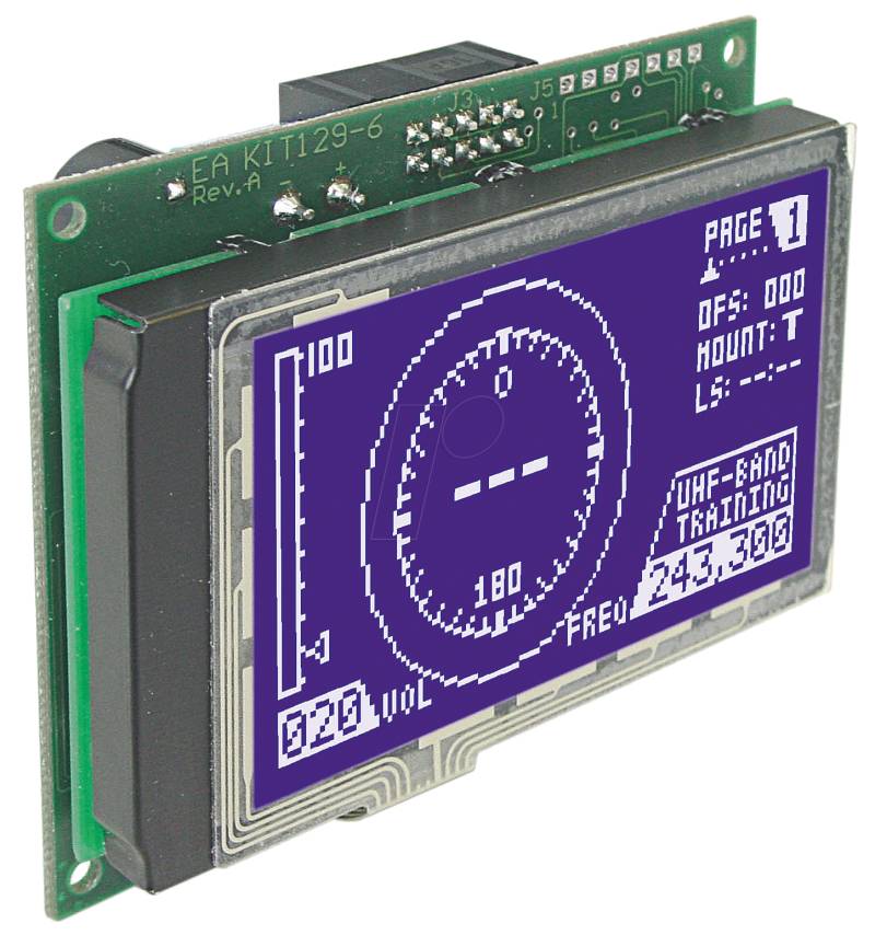 LCD KIT129-6 - LCD-Grafikmodul mit Touch-Panel, 128x64 Pixel von DISPLAY VISIONS