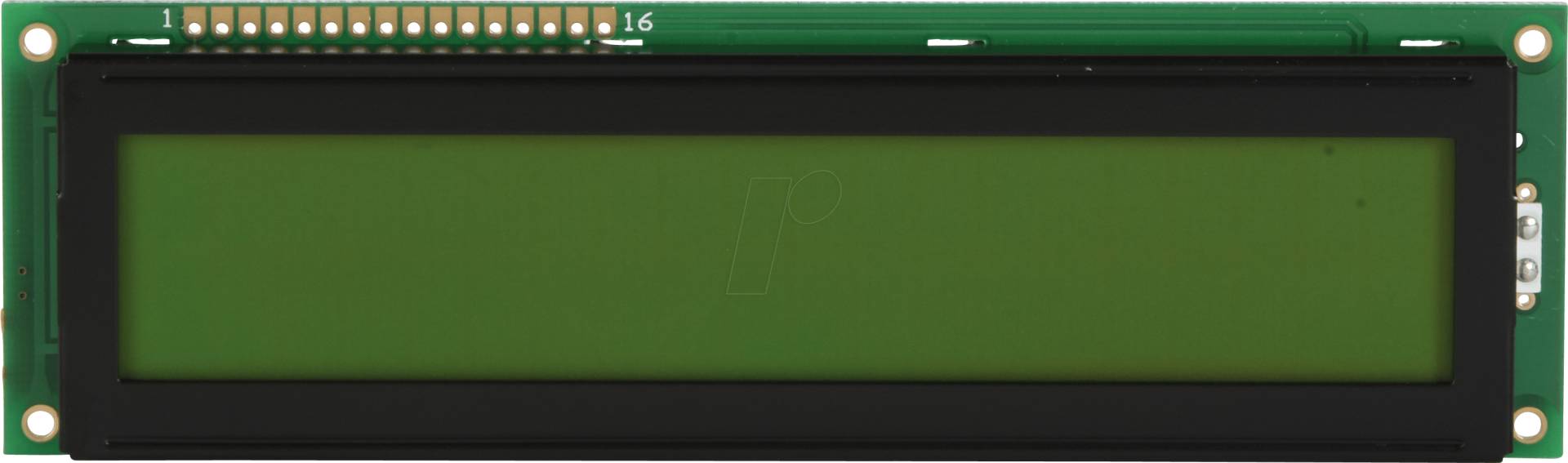 LCD-PM 2X20-9 A - LCD-Modul, 2x20, 146x43x13,7mm, ge/gn, m.Bel. von DISPLAY VISIONS