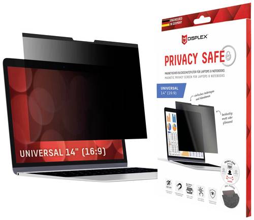 DISPLEX Privacy Safe Blickschutzfolie 35,6cm (14 ) Bildformat: 16:9 01762 von DISPLEX