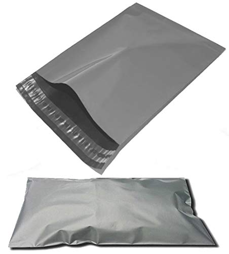 Stabile Versandtaschen, Polymailing, Kunststoff, qualitativ hochwertig, selbstklebender Verschluss, 11,43 x 17,78 cm, Grau, 100 Stück von DIVCHI