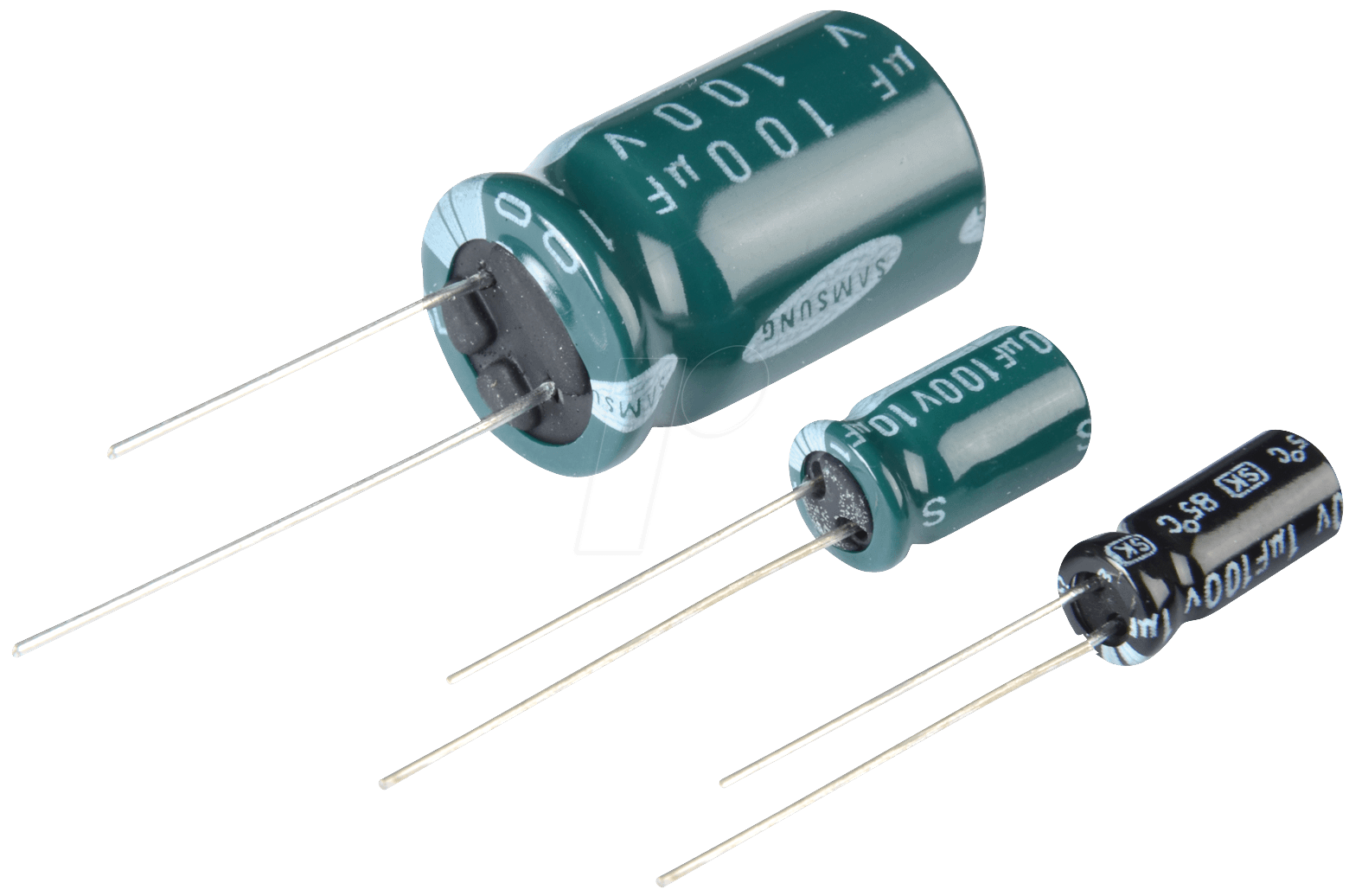 RAD 100/25 - Elko, radial, 100 µF, 25 V, RM 2,5, 85°C, 2000h, 20% von DIVERSE HERSTELLER