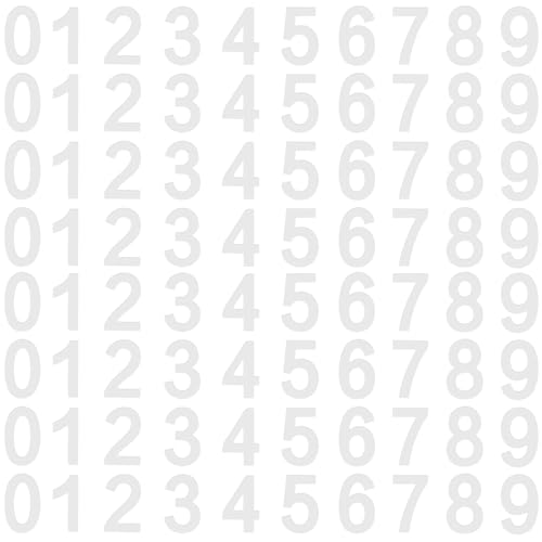 80 Stück Klebezahlen Wetterfest 5 cm Weiß Briefkasten Zahlen Aufkleber Selbstklebende Hausnummer Aufkleber Reflektierende Vinyl Nummernaufkleber 1–9 für Haus Tür Adressnummer von DIVINA VITAE