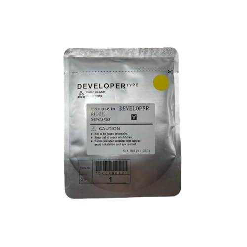 DIWUCXCA 250g Entwicklerpulver kompatibel für Farbkopierer MPC2003 MPC2503 MPC3003 MPC3503 MPC4503 MPC5503 MPC6003(Y-250g) von DIWUCXCA