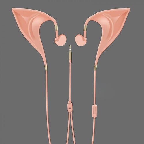 DIWUCXCA Bluetooth-Ohrhörer für Cosplay Brown-Hautton-Elf-Ohr-Design mit verkabelten Verbindung von 3,5 mm Typ und Mikrofon(Micro Skin 3.5mm) von DIWUCXCA
