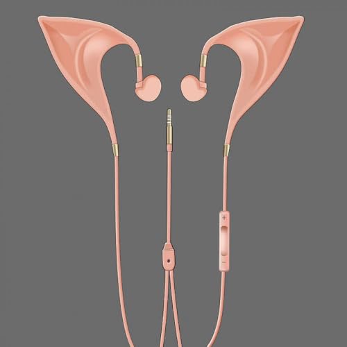 DIWUCXCA Bluetooth-Ohrhörer für Cosplay Brown-Hautton-Elf-Ohr-Design mit verkabelten Verbindung von 3,5 mm Typ und Mikrofon(Micro up Skin 3.5mm) von DIWUCXCA