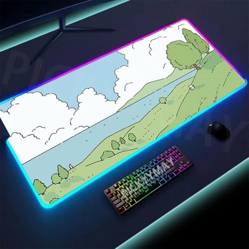 DIWUCXCA Großer RGB Maus -Pad 40x90cm Backbeleuchtung Mausmatten Gummi -Schreibtisch Teppich für Spieler(SS CD (13)) von DIWUCXCA