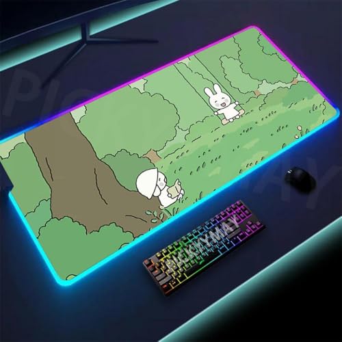 DIWUCXCA Großer RGB Maus -Pad 40x90cm Backbeleuchtung Mausmatten Gummi -Schreibtisch Teppich für Spieler(SS CD (15)) von DIWUCXCA