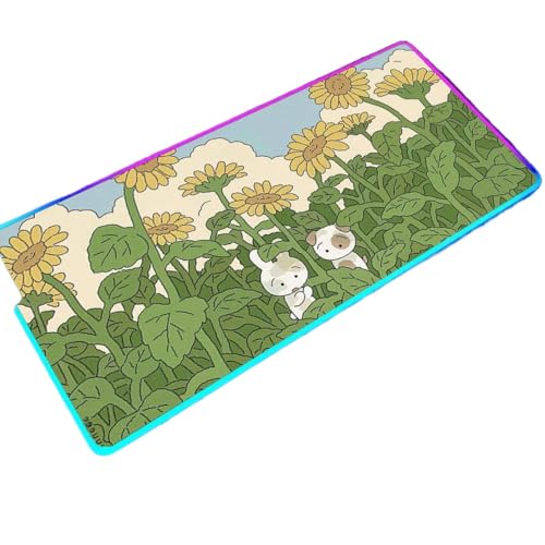 DIWUCXCA Großer RGB Maus -Pad 40x90cm Backbeleuchtung Mausmatten Gummi -Schreibtisch Teppich für Spieler(SS CD (20)) von DIWUCXCA