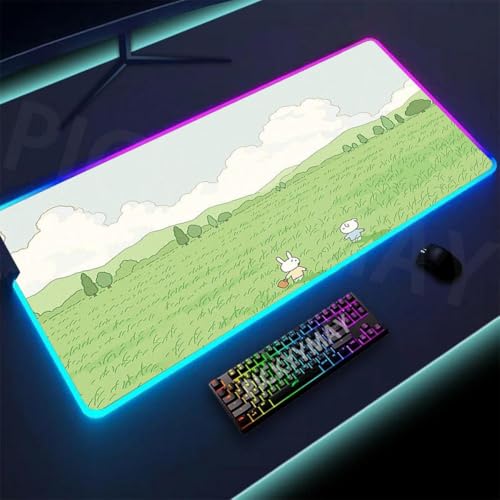 DIWUCXCA Großer RGB Maus -Pad 40x90cm Backbeleuchtung Mausmatten Gummi -Schreibtisch Teppich für Spieler(SS CD (23)) von DIWUCXCA