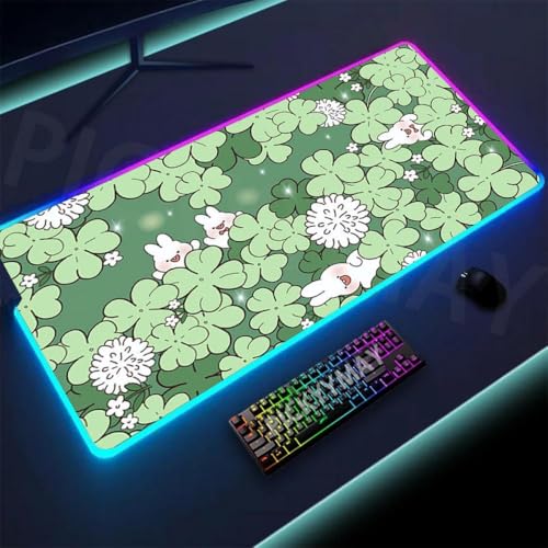 DIWUCXCA Großer RGB Maus -Pad 40x90cm Backbeleuchtung Mausmatten Gummi -Schreibtisch Teppich für Spieler(SS CD (28)) von DIWUCXCA