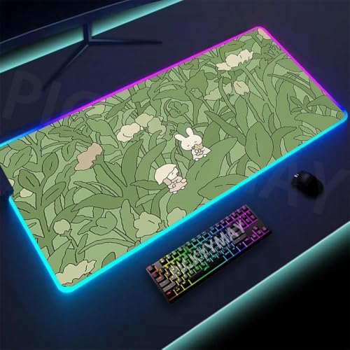 DIWUCXCA Großer RGB Maus -Pad 40x90cm Backbeleuchtung Mausmatten Gummi -Schreibtisch Teppich für Spieler(SS CD (30)) von DIWUCXCA