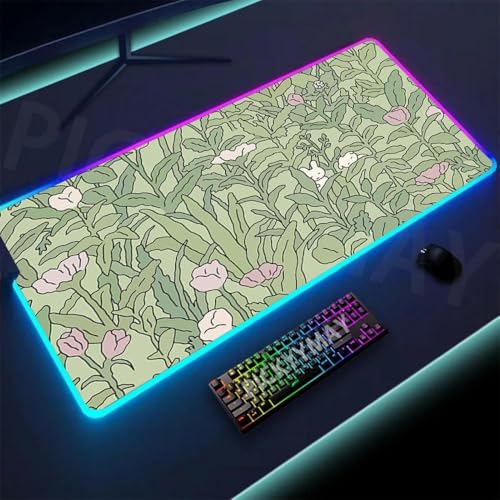 DIWUCXCA Großer RGB Maus -Pad 40x90cm Backbeleuchtung Mausmatten Gummi -Schreibtisch Teppich für Spieler(SS CD (31)) von DIWUCXCA