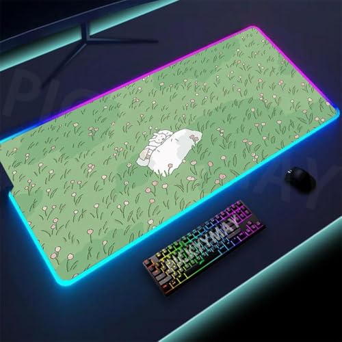 DIWUCXCA Großer RGB Maus -Pad 40x90cm Backbeleuchtung Mausmatten Gummi -Schreibtisch Teppich für Spieler(SS CD (5)) von DIWUCXCA