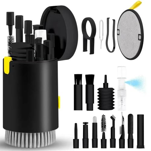 DIWUCXCA Reinigung von Pinsel für AirPods Port Ohrhörer -Reiniger Laptop -Tastatur und Kamera -Objektivreinigung(Q20-BLACK) von DIWUCXCA