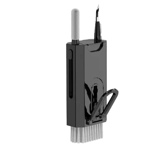 DIWUCXCA Vielseitiger 8-in-1-Reinigungskit für Computertastatur-Ohrhörer und Keycap-Entfernen mit Multifunktionsbürsten- und Stiftreiniger(Q8-Black) von DIWUCXCA
