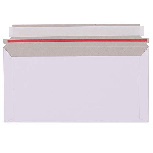 100x Kompaktbrief 230x120mm Großbrief Umschläge Brief DIN Lang Pappe Karton Versandtaschen Selbstklebend weiss A1 B2 Vollpappe von DIY-24H