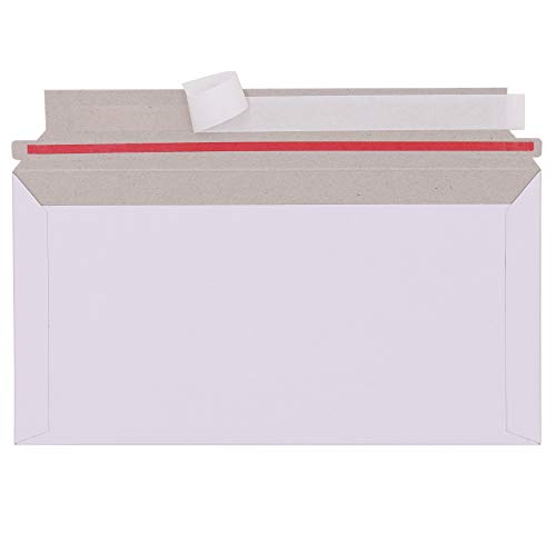 400x Großbrief 250x160mm Umschläge Brief DIN Lang Pappe Karton Versandtaschen Selbstklebend weiss A1 B2 A5 Vollpappe Maxibrief von DIY-24H