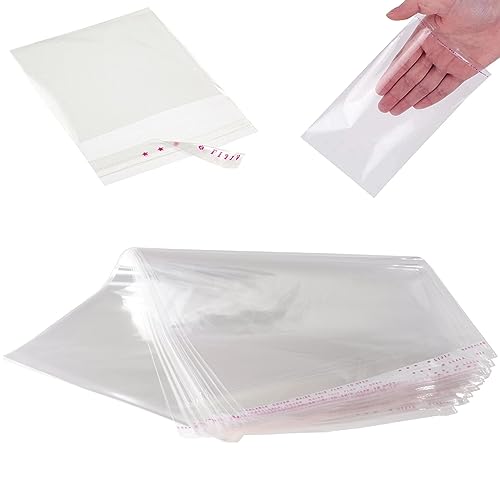 DIY-24H | 87 Größen frei wählbar | OPP Flachbeutel transparent selbstklebend Tüten Peel & Seal Folientüten aus durchsichtigem Kunststoff Zellophan-Hüllen (100 Stück, 11 x 11 cm) von DIY-24H