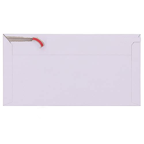 Kompaktbrief 230x120mm Großbrief Umschläge DIN Lang Pappe Karton Selbstklebend weiss A1 B2 Vollpappe (1 Stück) von DIY-24H