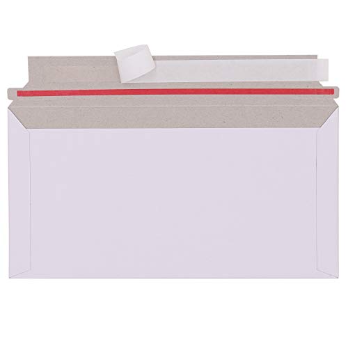 Kompaktbrief Großbrief Umschläge DIN Lang Pappe Karton Versandbeutel Selbstklebend weiss A1 B2 Vollpappe (400) von DIY-24H