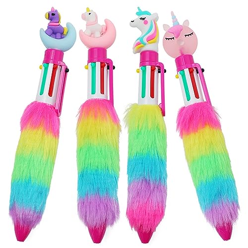 DIYEAH 1 Satz Einhorn Kugelschreiber Bunt Spaß Neuheitstifte Karikatur Reiz Schreibwaren Dekorative Kinderstifte Süßer Stift Scrapbooking-stifte Stifte Für Plüsch 4 Stück von DIYEAH