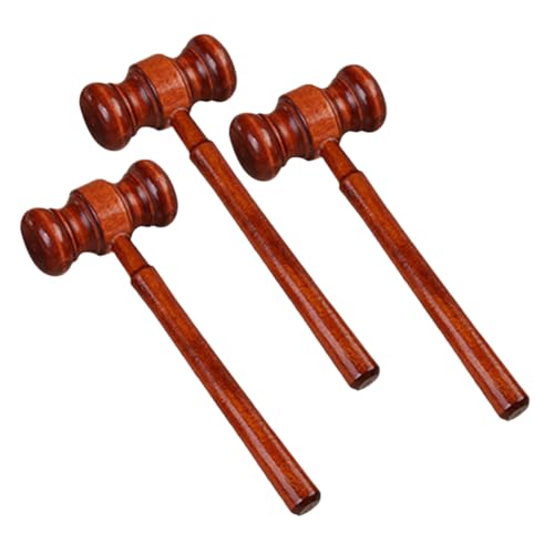 DIYEAH 1 Satz Richterhammer Schrothämmer Anwaltshammer Auktionatorhammer Richterhammer Requisite Rechtsanwaltsgehilfe Schreinerhammer Babyhämmer Richterzubehör 3 Stück von DIYEAH