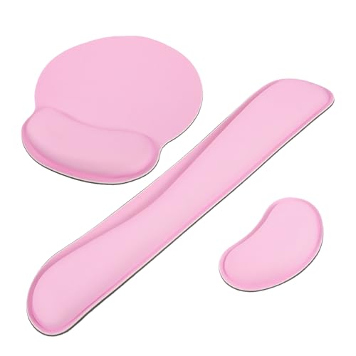 DIYEAH 1 Satz Speicherschaumtastaturpolster Desktop -zubehör Unterlage Tastaturhandgelenkauflage Ergonomisch Weiß Unterstützung Handgelenksruhe Für Tastatur Schwamm Rosa von DIYEAH