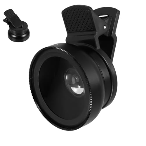 DIYEAH 1 Satz Telefon objektiv Handy objektiv Kameraobjektiv-Clip Mobiltelefon Enhancer Universelle Objektivhalterung Fisheye Objektiv für Smartphone handyhalter Aluminiumlegierung Black von DIYEAH