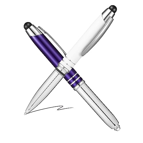 DIYEAH 1 Satz Touch Kugelschreiber Instant Stift Mit LED Licht Rückenschrubber Scharniere Reflektierendes Klebeband Dekorativer Schrankknopf Touchscreen Stift Mit Licht 2 Stück von DIYEAH