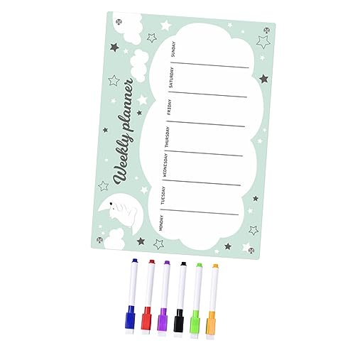 DIYEAH 1 Set Magnetische Notiztafel Für Kühlschrankplaner Magnetischer Planer Wöchentlicher Tagesplaner Kühlschranktafel Magnetischer Tagesplaner Magnetische Tafel Kühlschrank von DIYEAH
