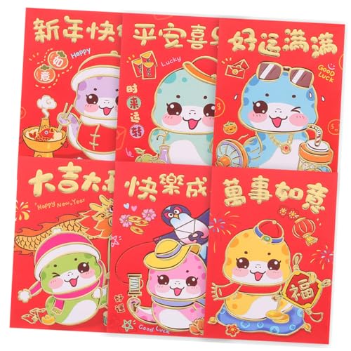 DIYEAH 10 Sätze Cartoon-Schlangenumschlag Geldumschläge für das neue Jahr roter Umschlag Chinesisches Neujahr rotes Umschläge rote Geldumschläge schicke Umschläge Papier von DIYEAH