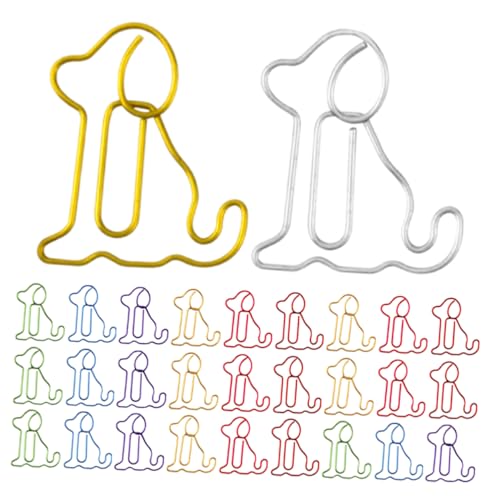 DIYEAH 100 Stück Tier-lesezeichen-clips, Süße Büroklammern in Hundeform, Lustiges Bürogeschenk, Markierungsklammern in Hundeform Für Frauen, Männer, Lehrer, Studenten, von DIYEAH
