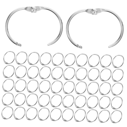 DIYEAH 100 Stück kleine Binderinge bastelmaterial bastelringe Schlüsselanhänger Ring Handwerk-Ringe Buchringe Bücherringe Ordnerringe lose Schild Ringbücher Buchbinderbedarf Eisen Silver von DIYEAH